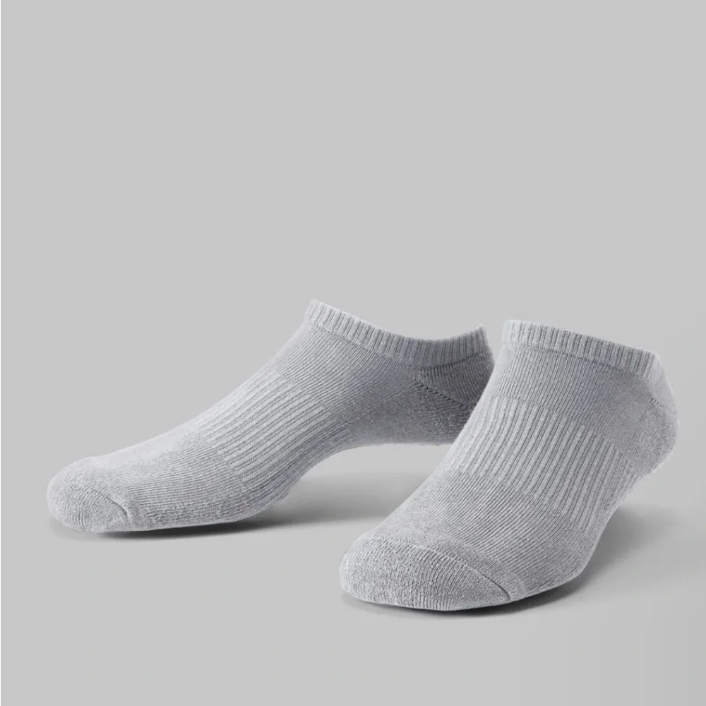 NWT, Fabletics, The Everyday Ankle Sock, Black, L/XL, Classic‎ Grey Heather,M/L